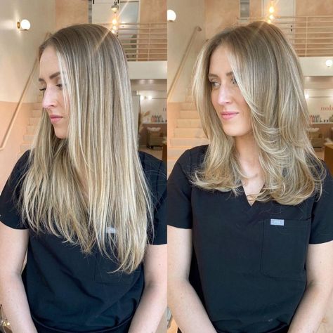 Midi Hair With Layers, Layered Thick Hair, Feathered Layers, Textured Haircut, Fine Straight Hair, Medium Layered Haircuts, Medium Layered Hair, Medium Length Hair With Layers, Haircuts For Medium Hair