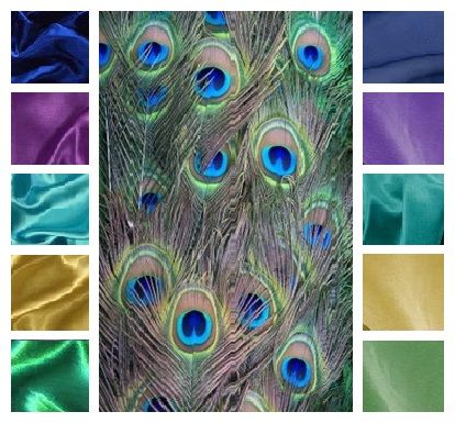 Peacock Inspired color scheme. I love this for a cabana-themed addition with open fireplace and bar/kitchen. Peacock Color Scheme, Peacock Living Room, Peacock Colour, Peacock Bedroom, Natural Colour Palette, Peacock Room, Peacock Wedding Theme, Peacock Colors, Peacock Theme