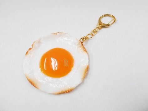 Sunny-Side Up Egg (medium) Keychain Length Width Height, Keychain Collection, Food Japan, Japan Food, Fake Food, Medium Size, Keychains, Sunnies, Pinterest Likes