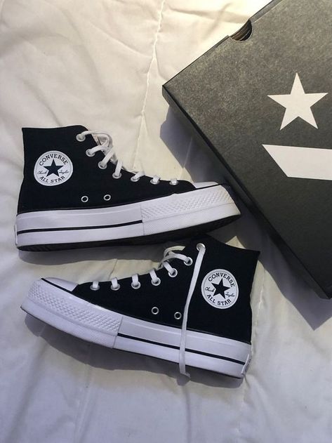 Girls Shoes Teenage, Cute Converse Shoes, Cute Converse, Trendy Shoes Sneakers, Preppy Shoes, All Stars Converse, Black Converse, Cute Nike Shoes, Hype Shoes