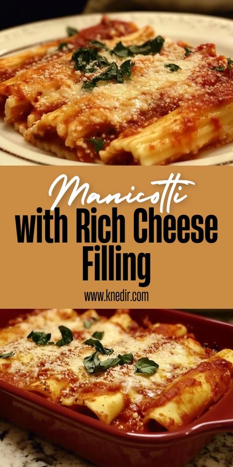 ✨ Love Italian food? This Easy Cheese-Stuffed Manicotti recipe is a must-try for any pasta lover! Loaded with a creamy cheese filling and topped with rich marinara sauce, this dish is perfect for cozy family dinners. Whether you’re meal prepping or cooking for a crowd, this classic comfort food will impress everyone. 👨‍🍳🍝 Don't miss out—save this pin and try it tonight to satisfy your cravings! #manicotti #italianrecipes #pastanight 🍽 Cheese Filled Pasta Recipes, Stuffed Shells Manicotti, String Cheese Manicotti Recipe Easy, Manicotti Stuffed With Cheese Sticks, Ground Beef Stuffed Manicotti, Cheese Stuffed Manicotti Recipe, Stuffed Pasta Recipe, Stuffed Noodles Manicotti, Cheese Manicotti Recipe Easy