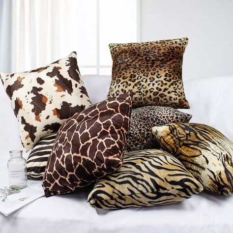 Leopard Print Pillows, Animal Print Pillows, Wash Pillows, Whimsical Wonderland, Printed Cushion Covers, Sofa Cushion Covers, Printed Cushions, Throw Pillow Cases, Animal Pillows