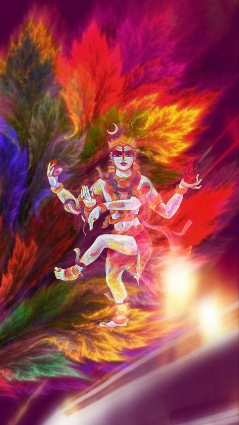 Lord Shiva as Nataraj in colorful Holi wallpaper in creative art painting Lord Shiva Holi Images, Mahadev Holi Pic, Holi Pic, Holi Painting, Holi Wallpaper, Lord Pictures, Dancing Shiva, Holi Images, Lord Murugan Wallpapers