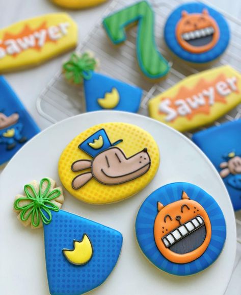 Dogman Birthday, Dog Man, Man Cookies, Man Crafts, Mens Birthday Party, Man Party, Cakes For Men, Birthday Board, Birthday Cookies