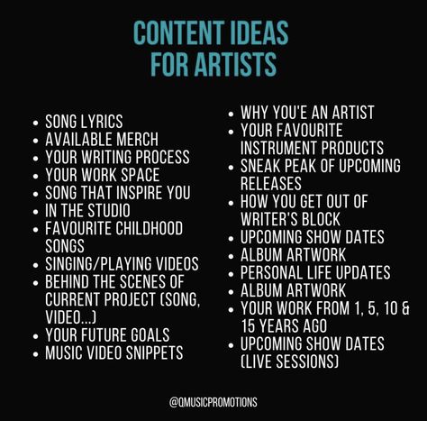 Content Ideas For Artists, Artist Management Music, Music Production Tips, Frequency Chart, Music Hacks, Songwriting Prompts, Writing Songs Inspiration, Music Basics, Music Industry Business