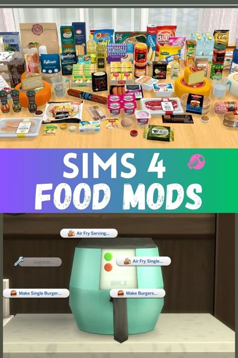 sims 4 food mods collage Sims 4 Free Mods, Sims 4 Jobs, Sims 4 Restaurant, Los Sims 4 Mods, Sims 4 Cheats, Sims 4 Kitchen, Sims 4 Challenges, Sims 4 Cc Kids Clothing, Free Sims 4