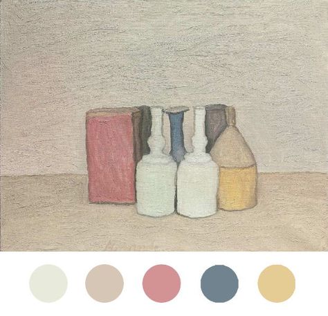 Morandi colors Morandi Color Palette, Giorgio Morandi, Morandi Color, Graffiti Tattoo, Colour Trend, Color Palette Ideas, Paint Color Palettes, Palette Ideas, Classic Paintings