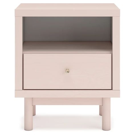 Hokku Designs Oki 1 - Drawer Nightstand in Ivory - Wayfair Canada Bookcase Tv Stand, Bedside Essentials, Youth Bedroom, Upholstered Panel Bed, Kids Vanity, Bedroom Color, Reclining Furniture, Upholstered Panels, Panel Headboard