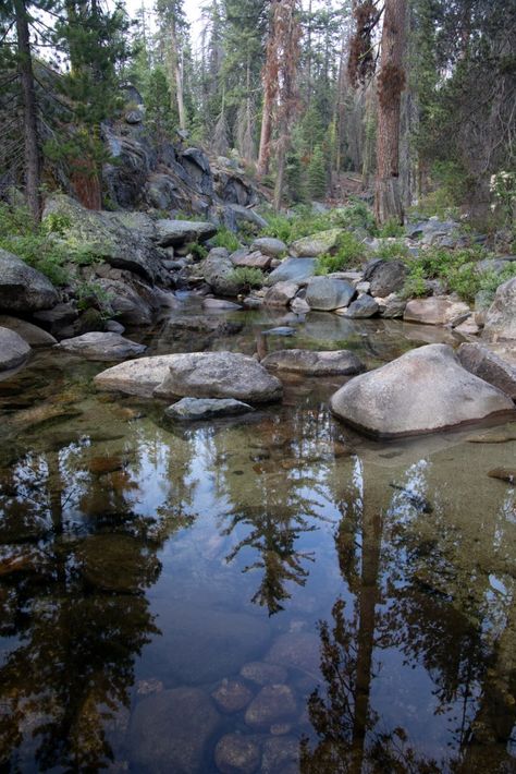 Vacation 2018-262-1 Rocks In Nature, California Hiking, Water Reflections, Water Art, Beautiful Places Nature, Photo Reference, Water Garden, Amazing Nature, Land Scape