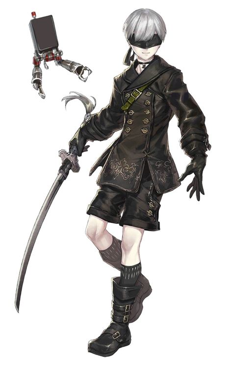 9S (YoRHa No.9 Type S) character artwork from Star Ocean: Anamnesis #art #illustration #artwork #gaming #videogames #gamer Last Exile, 2b Nier Autómata, Star Ocean, Nier Automata, Type S, Game Character Design, Character Design Male, 영감을 주는 캐릭터, White Hair