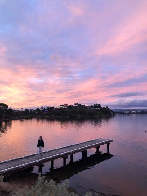 Hobart Aesthetic, Beach Boardwalk Aesthetic, Boardwalk Aesthetic, Aesthetic Water, Water River, Hobart Tasmania, Sun Sky, Aesthetic Winter, Beach Boardwalk