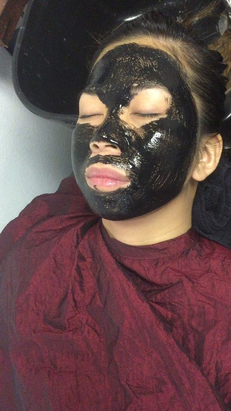 Peel off Mask  Visit our website: inspiredwonderbeautybarsalon.com Black Peel Off Mask, Black Face Mask, Peel Off Mask, Halloween Face, Face Makeup, Halloween Face Makeup, Face Mask, Mask, Makeup