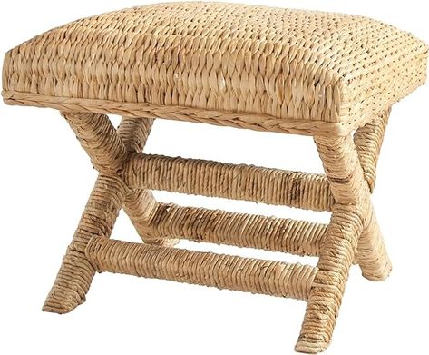 Amazon.com: Creative Co-Op Wood & Woven Water Hyacinth Stool, Natural : Home & Kitchen Bamboo Chair, Accent Stool, Wood Accent Table, Coron, Vanity Stool, Water Hyacinth, Creative Co Op, Wood Stool, Kehlani