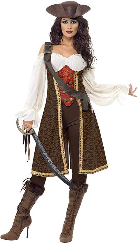 Pirate Fancy Dress, Wench Costume, Captain Costume, Sea Pirates, Female Pirate Costume, Ladies Fancy Dress, Pirate Wench Costume, Pirate Outfit, Pirate Wench