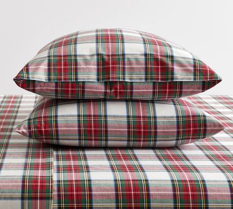 Stewart Plaid, Percale Sheets, Christmas Bedroom, Mattress Pad, Cotton Duvet Cover, Cotton Duvet, Plaid Christmas, Tartan Plaid, Pottery Barn Kids