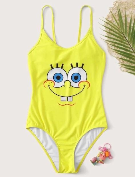 Spongebob Clothes, Spongebob Dress, Cami One Piece, Disney Costumes Diy, Swimsuits Outfits, Sponge Bob, Cute Bathing Suits, Lazy Day Outfits, Bob Styles