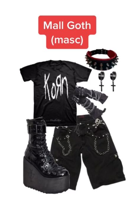 Metalhead Outfits, Punk Fits, Mall Goth Outfits, Gender Expression, Soft Grunge Outfits, Punk Style Outfits, Alt Clothes, Scene Outfits, Alt Outfits