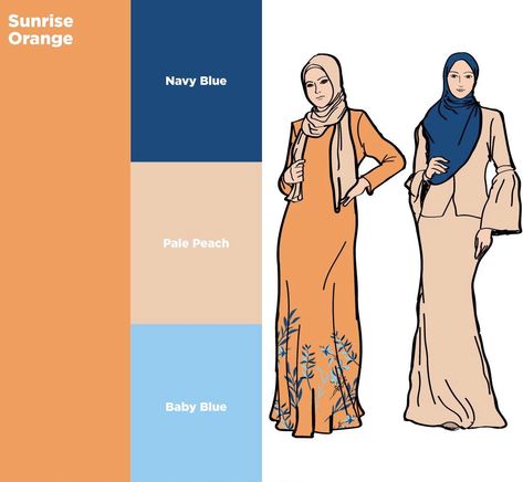 Mix And Match Colors Outfits, Blue Color Matching, Color Matching Clothes, Pallete Color, Wardrobe Color Guide, Hijab Colors, Color Outfits, Outfits Hijab, Modern Hijab Fashion