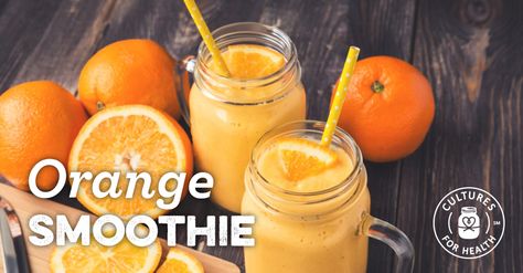 Orange Smoothie Yogurt Starter Culture, Kefir Smoothie, Orange Smoothie Recipes, Kefir Recipes, Easy Healthy Smoothies, Orange Smoothie, Water Kefir, Yogurt Recipes, Keto Recipes Dinner