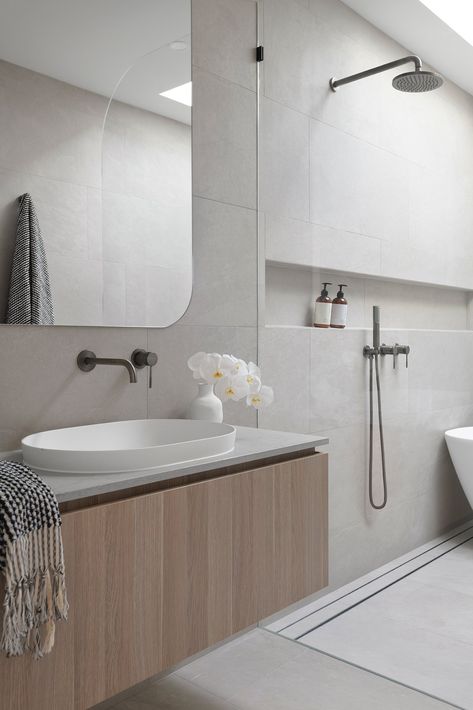 Designer Bathroom Ideas | The 6 Essentials To Create A Designer Bathroom — Zephyr + Stone — Zephyr + Stone Designer Bathroom Ideas, Need Aesthetic, Tile Vanity, Resort Bathroom, Scandi Bathroom, Interior Design Secrets, Wet Room Bathroom, Best Bathroom Lighting, Top Bathroom Design