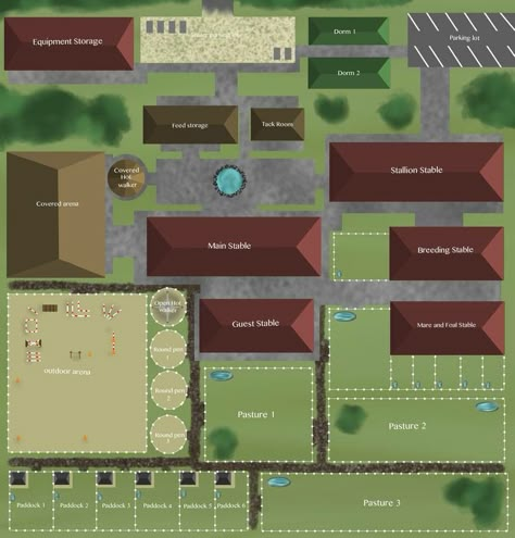 Horse Stables Layout, Minecraft Horse Stables Blueprints, Horse Facility Layout, Minecraft Horse Stable Interior, Horse Yard Layout, Minecraft Swem Stables, Minecraft Horse Stable Layout, Stable Layouts Floor Plans, Minecraft Horse Ranch Ideas