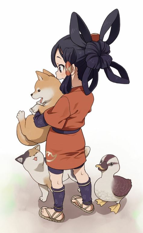 Sakuna Of Rice And Ruin, Animal Hugs, Pokemon Eeveelutions, Anime And Manga, Picture Search, Cute Anime Pics, Anime Poses, Character Design Inspiration, Anime Character Design