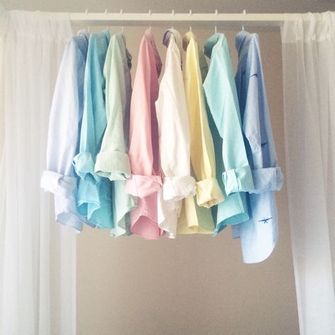 Oxford Obsessed | ⛵️ #polo #preppy #pastel Pastel Aesthetic Outfit Men, Pastel Color Shirts, Pastel Rainbow Aesthetic, Embroidery Studio, Outfits Pastel, Pastel Shirt, Studio Photography Fashion, Shirt Outfit Men, Wedding Party Outfits