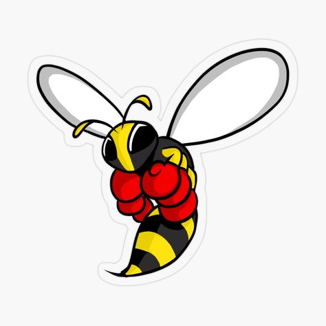 Get my art printed on awesome products. Support me at Redbubble #RBandME: https://www.redbubble.com/i/sticker/Sting-Like-A-Bee-by-EZPAINT/158931743.O9UDB?asc=u Sting Like A Bee, Bee Sting, Bee Sticker, Cool Stickers, Bumble Bee, The Words, Awesome Products, Bee, Art Prints