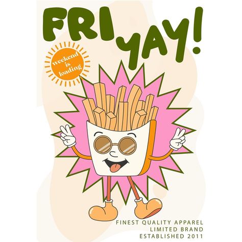 🍟 🎉 Fri Yay! 🎉🍟. Perfect for those Friday feels and more! Tees Available now on Etsy and let the fry love shine! #friyay #friyayvibes #friesbeforeguys #weekendvibes #comicfries #tshirtgoals #FriyayFeeling #foodiefashion #weekendready #FryDay #OOTD #etsyukshop Yay Quotes, Fri Yay, Friday Feeling, Personalized Clothes, Weekend Vibes, Sports Theme, French Fries, Mens Tees, Initials