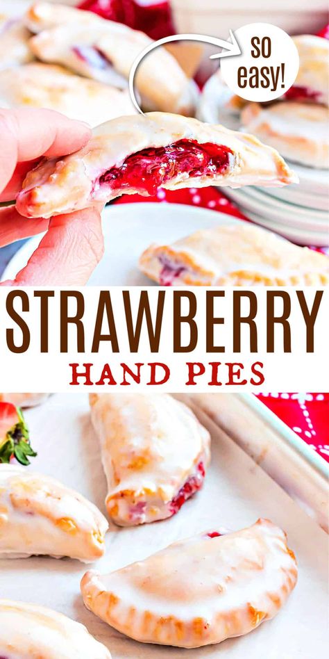 Easy Hand Pies, Steak With Garlic Butter, Pies Dessert, Strawberry Hand Pies, Cherry Hand Pies, Recipes Strawberry, Hand Pie Recipes, Strawberry Pie Filling, Fried Pies