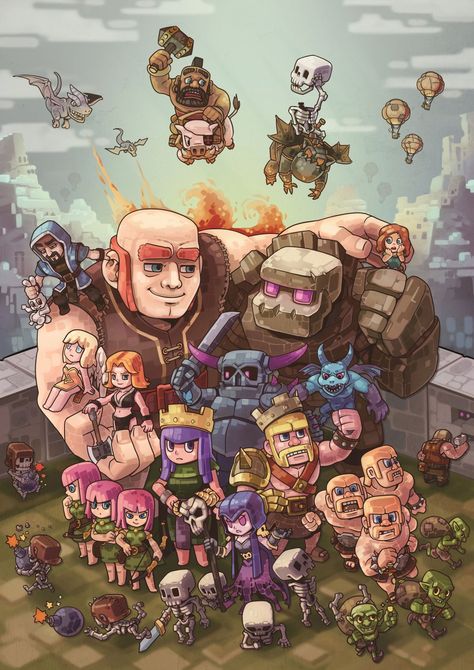 Clash of Clans op Twitter: "We ❤️ Fan Art! Send us yours: https://t.co/VdsN0pr5Oc https://t.co/XtiG57fECK" Clash Of Clash, Clas Of Clan, Coc Clash Of Clans, Clash Royale Wallpaper, Barbarian King, Clash Of Clans Hack, Clash Of Clans Free, Clash Of Clans Gems, Amoled Wallpapers