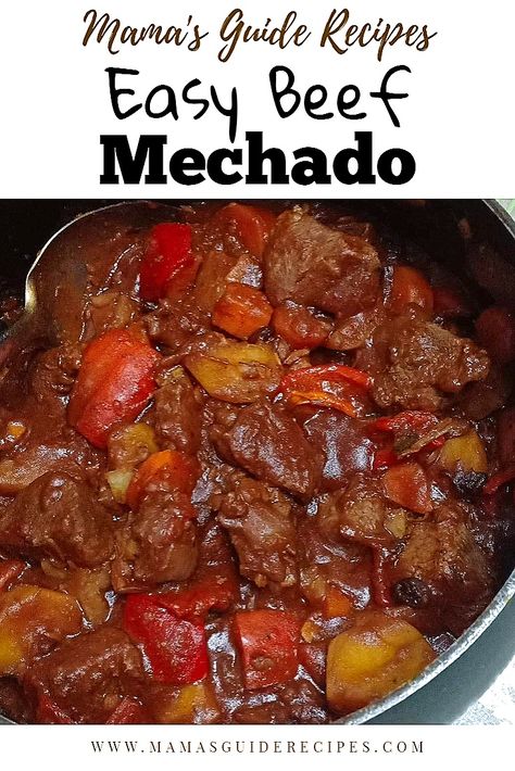 EASY BEEF MECHADO Beef Filipino Recipe Philippines, Filipino Caldereta Beef, Instapot Filipino Recipes, Boiled Beef Recipes, Boiling Beef Recipes, Philippine Recipes Filipino Dishes, Beef Caldereta Recipe Filipino Food, Beef Filipino Recipe, Caldereta Recipe Filipino Food