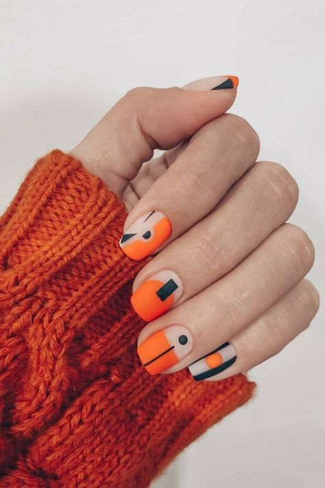 Fall Nail Colors: Orange 24 Ideas for a Stylish Look - women-club.online Men’s Gel Nails, Men Nails Art, Fall Nail Colors Orange, Nail Art Inspiration Creative, Nail Colors Orange, Men Nails, Man Nails, Modern Nail Art, Minimal Nails Art