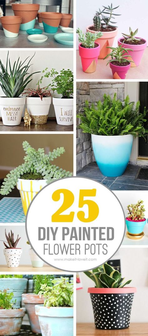 25 Design Ideas to Paint Terracotta Flower Pots Flower Pot Ideas, Painted Flower Pot, Tattoo Plant, Painted Pot, Pot Painting, Plant Pot Diy, Terracotta Flower Pots, Flower Pot Crafts, Diy Flower Pots