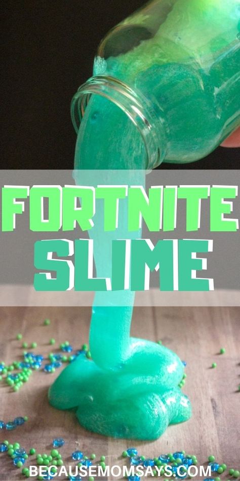 DIY Fortnite Slime is a fun and easy craft to make with all of your gamer kids! This colorful "Slurp Juice" slime is the perfect Fortnite craft! #Fortnite #slime #Fortnitecrafts #fortniteslime #slurpjuice #diyslime Slurp Juice, Slime Recipe Kids, Slime Without Borax, Slime Easy, Meals Kids Love, Fortnite Party, Slime Party, Slime For Kids, Homemade Slime