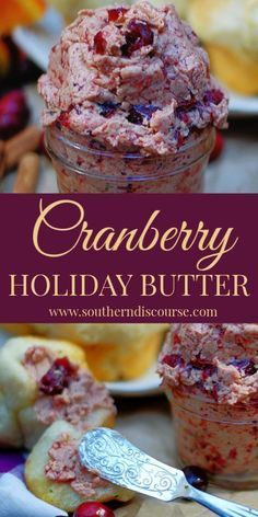 Holiday Butter, Cornbread Pancakes, Cranberry Butter, Flavored Butter Recipes, Butter Recipes Homemade, Compound Butter Recipe, Thing To Make, Sweet Butter, Flavored Butter