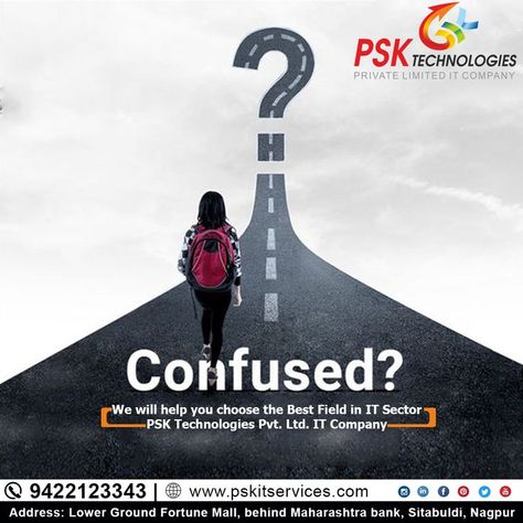 It’s Okay to be Confused about your Career Choice Don’t shy away from asking for help when you find yourself struggling to make the best career choice for yourself. PSK Technologies Offer you best Career Options with career counselling. From which you can choose the right career. ..... PSK Technologies Pvt. Ltd. IT Company Nagpur Web Development | Digital Marketing | IT Training | Sales & Services #psktechnologiesitcompanynagpur #itcompanaynagpur #softwarecompanynagpur Education Poster Design, Student Visa, Digital Marketing Design, Graphic Design Ads, The Best Advice, Overseas Education, Best Digital Marketing Company, Social Media Design Inspiration, Creative Poster Design