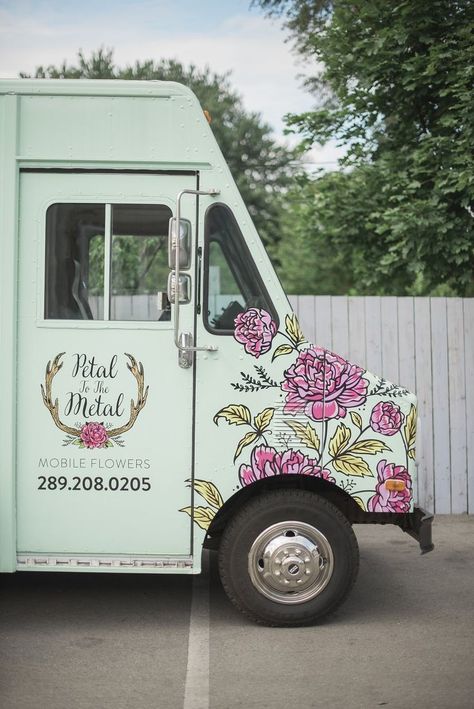 Flower Delivery Van, Flower Trucks, Flower Van, Vehicle Signage, Delivery Van, Florist Logo, Flower Logo Design, Van Wrap, Flower Truck