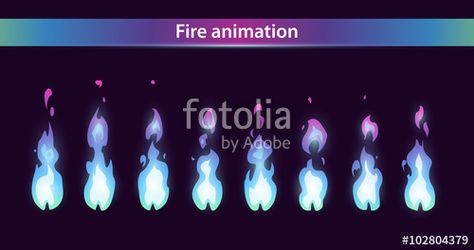 Vector: Blue fire animation sprites Fire Animation Frames, Rainbow Games, Fire Animation, Animation Tools, Game Effect, Elemental Magic, Pixel Games, 2d Animation, Blue Fire