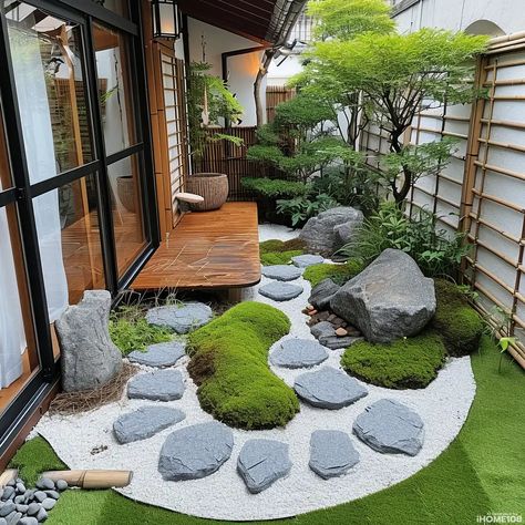 25 Japanese Garden Design Ideas Check more at https://zugnews.com/25-japanese-garden-design-ideas/ Garden Accent Wall, Mini Japanese Garden, Taman Indoor, Japanese Gardens Design Ideas, Zen Garden Design, Japan Garden, Japanese Garden Design, Asian Garden, Garden Idea