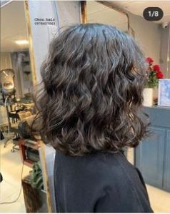 "Unveiling the magic in black strands adorned with subtle strokes of radiance. ✨ #BlackHairEnchantment" Short Wavy Haircuts For Thick Hair, Lob Naturally Curly Hair, Short Hair For Wavy Hair Naturally Curly, Naturally Wavy Long Bob, Short Waves Hair, Permed Hairstyles Asian, Curly Perm Short Hair, Short Haircuts For Wavy Curly Hair, Digital Perm Short Hair Shoulder Length