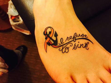 Cross Anchor Tattoo, Thyroid Tattoo, Multiple Sclerosis Tattoo, Ms Ribbon, Tattoo Fairy, Pink Ribbon Tattoos, Fighter Tattoo, Awareness Tattoo, Ribbon Tattoos