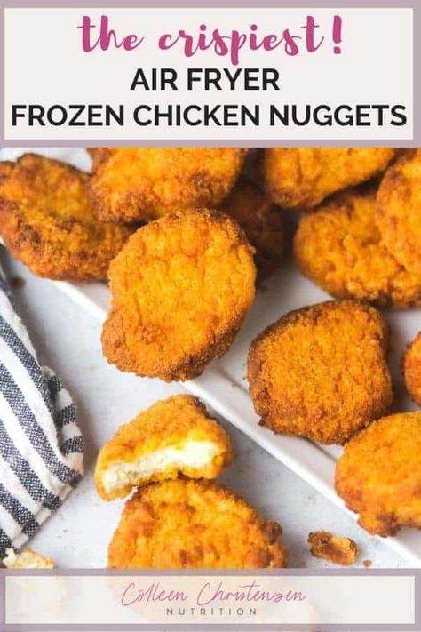 Air Fryer Chicken Nuggets, Healthy Chicken Nuggets, Fried Chicken Nuggets, Chick Fil A Nuggets, Frozen Chicken Nuggets, Homemade Chicken Nuggets, Cooking Frozen Chicken, Chicken Nugget Recipes, Cooks Air Fryer