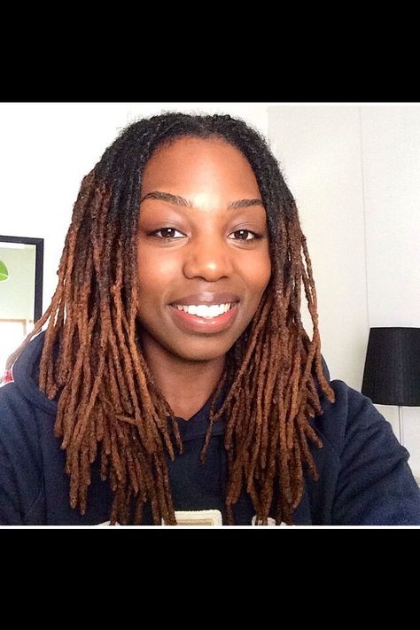 Shoulder length colored locs Locs Ombre Colored, Ombre Locs Dreadlocks Black Women, Ombré Locs, Ombre Locs Black Women, Ombre Locs, Embrace Natural Beauty, Dreads Girl, Beautiful Dreadlocks, Short Locs Hairstyles