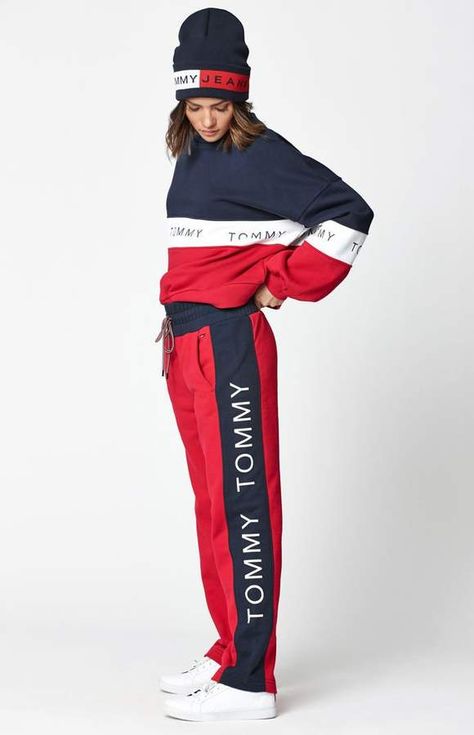 Tommy Hilfiger Straight Leg Jogger Pants Tommy Clothes, Tommy Hilfiger Outfits, Cute Clothing Stores, Winter T Shirts, Joggers Outfit, Tommy Hilfiger Outfit, Fabulous Clothes, Sports Wear, Sporty Outfits