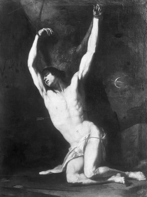 Saint Sebastian by Jusepe de Ribera, 1636 Saint Sebastian, St Sebastian, Faith Art, Manga Artist, Historical Art, Ap Art, San Sebastian, Classical Art, Anatomy Art