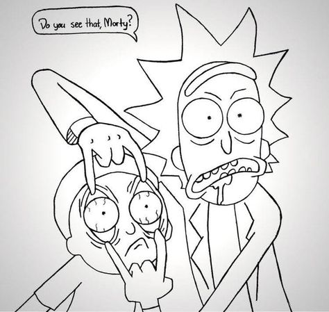 Rick And Morty Draw, Rick And Morty Canvas Painting, Rick And Morty Tattoo Ideas, Rick And Morty Coloring, Morty Drawing, Rick And Morty Tattoo, Rick And Morty Drawing, Rick And Morty Poster, Trippy Drawings