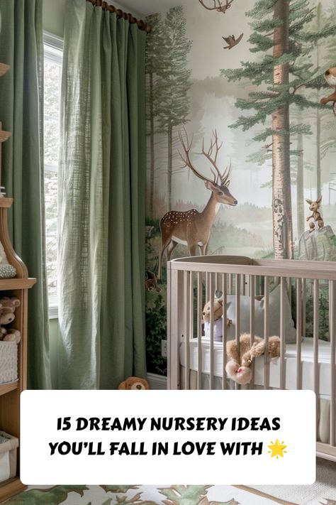 Transform your little one’s space into a haven of comfort and style! Discover 15 dreamy nursery room inspirations packed with adorable decor ideas, clever storage solutions, and cozy vibes. Perfect for creating a magical space for your baby! ✨ #NurseryDecor #BabyRoomIdeas #DreamNursery Sage Green Baby Room, Green Baby Nursery, Sage Green Nursery, Green Baby Room, Dreamy Nursery, Whimsical Nursery, Storybook Cottage, Dream Nurseries, Green Nursery