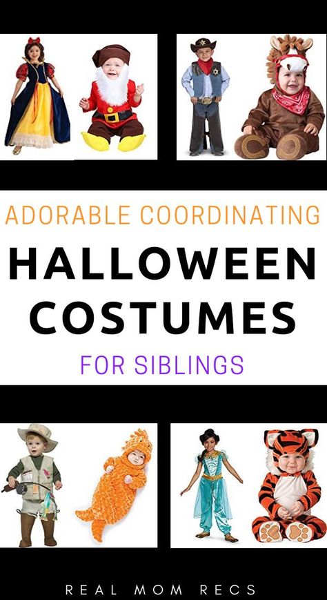 Coordinating Halloween Costumes, Sibling Halloween Costumes Boys, Brother Sister Costumes, Halloween Costumes For Siblings, Costumes For Siblings, Brother Sister Halloween, Brother Halloween Costumes, Halloween Costumes For Sisters, Brother Sister Halloween Costumes