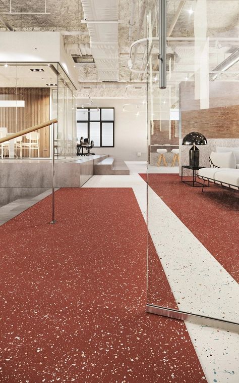 Alessandro Asnaghi - Abstraction and Randomness Drop Cloth LVT, the new highdefinition digitally printed LVT designed by Float Studio – SAVEE Red Terrazzo Floor, Accent Flooring, Floor Terrazzo, Terazzo Floor, Red Terrazzo, Floor Pattern Design, Terrazzo Floor, Floor Pattern, Terrazzo Design